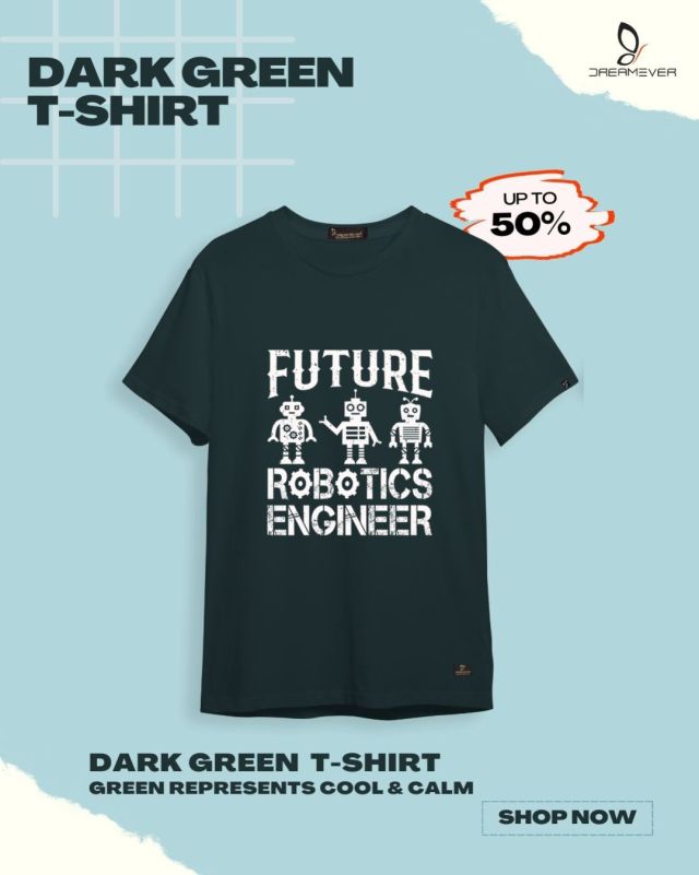 Robotics Engineer Green T-Shirt for Men